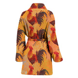 Red Rooster Chicken Cock Pattern Women'S Bathrobe
