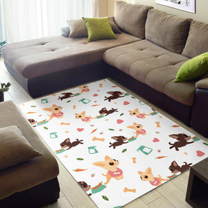 Cute Chihuahua Puppie Pattern Area Rug