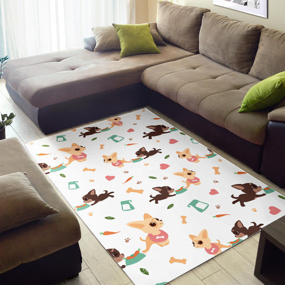 Cute Chihuahua Puppie Pattern Area Rug