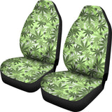 Canabis Marijuana Weed Pattern Print Design 01 Universal Fit Car Seat Covers