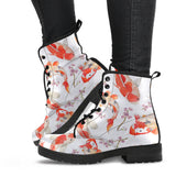 Watercolor Koi Fish Carp Fish Pattern Leather Boots