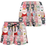 Pig Pattern Print Design 02 Women Shorts