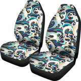 Japanese Wave Pattern Universal Fit Car Seat Covers