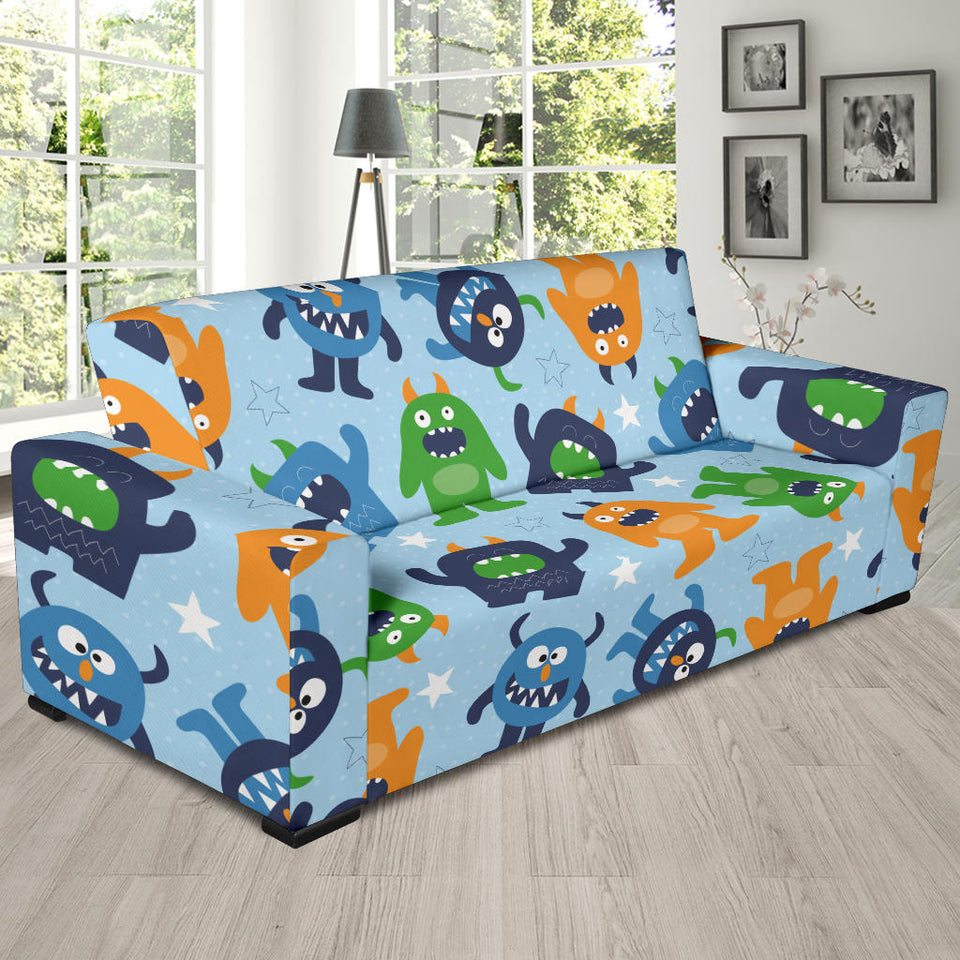 Alien Pattern Print Design 04 Sofa Slipcover