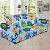 Alien Pattern Print Design 04 Sofa Slipcover