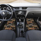 Chameleon Lizard Tropical Leaves Palm Tree Front And Back Car Mats