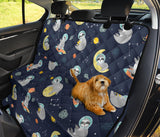 Cute Sloth Astronaut Star Planet Rocket Pattern Dog Car Seat Covers