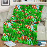 Clown Fish Pattern Print Design 01 Premium Blanket