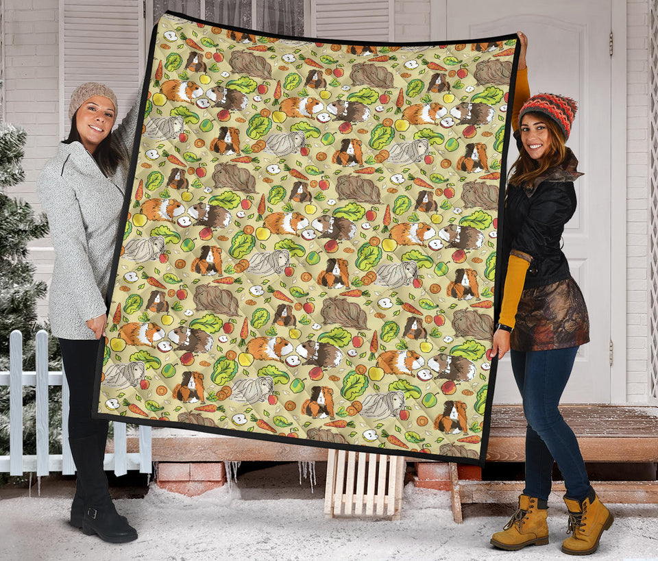 Guinea Pig Pattern Print Design 04 Premium Quilt