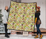 Guinea Pig Pattern Print Design 04 Premium Quilt