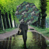 White Bengal Tigers Tropical Plant Umbrella