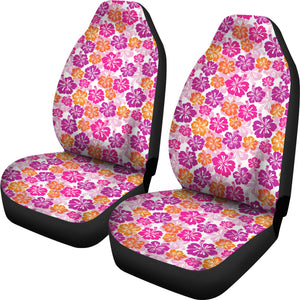 Hibiscus Pattern Print Design 01 Universal Fit Car Seat Covers