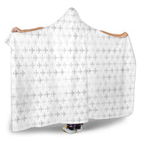 Airplane Print Pattern Hooded Blanket