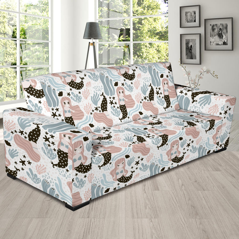 Cute Mermaid Pattern Sofa Slipcover