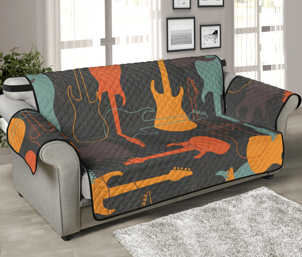 electric guitars pattern Sofa Cover Protector