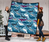 Whale Design Pattern Premium Quilt