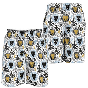 Lion Pattern Print Design 05 Men Shorts