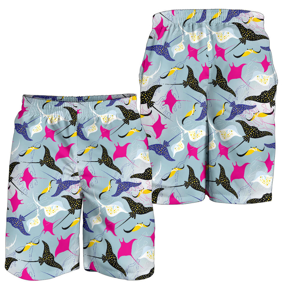 Stingray Pattern Print Design 01 Men Shorts