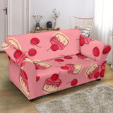 Cake Cherry Pattern Loveseat Couch Slipcover