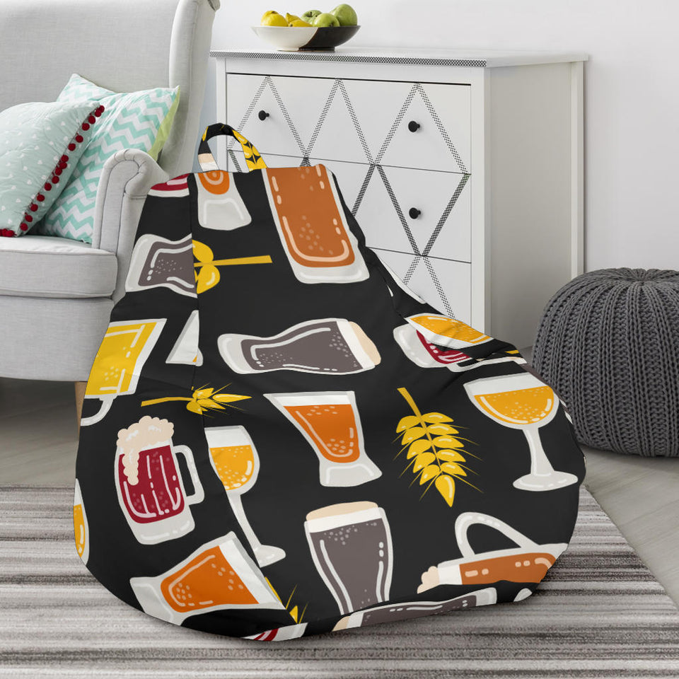 Beer Type Pattern Bean Bag Cover