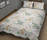 Cute Rhino pattern Quilt Bed Set