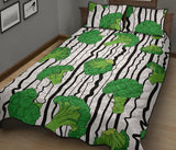 Cool Broccoli pattern Quilt Bed Set