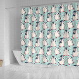 Cute Penguin Pattern Shower Curtain Fulfilled In US