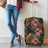 Horse Head Wild Roses Pattern Luggage Covers