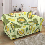 Durian Leaves Pattern Background Loveseat Couch Slipcover