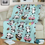 Cute Baby Panda Pattern Premium Blanket