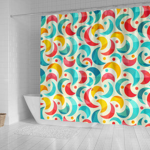 Colorful Moon Pattern Shower Curtain Fulfilled In US
