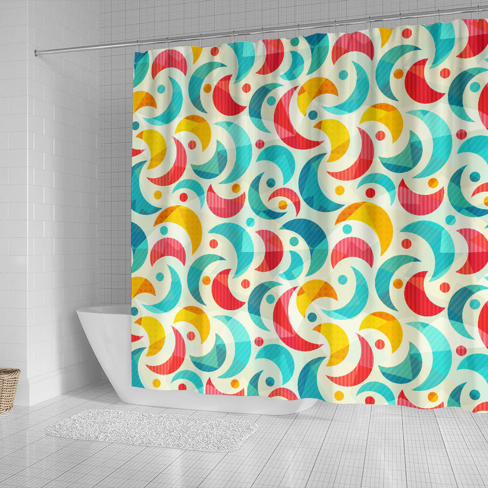 Colorful Moon Pattern Shower Curtain Fulfilled In US