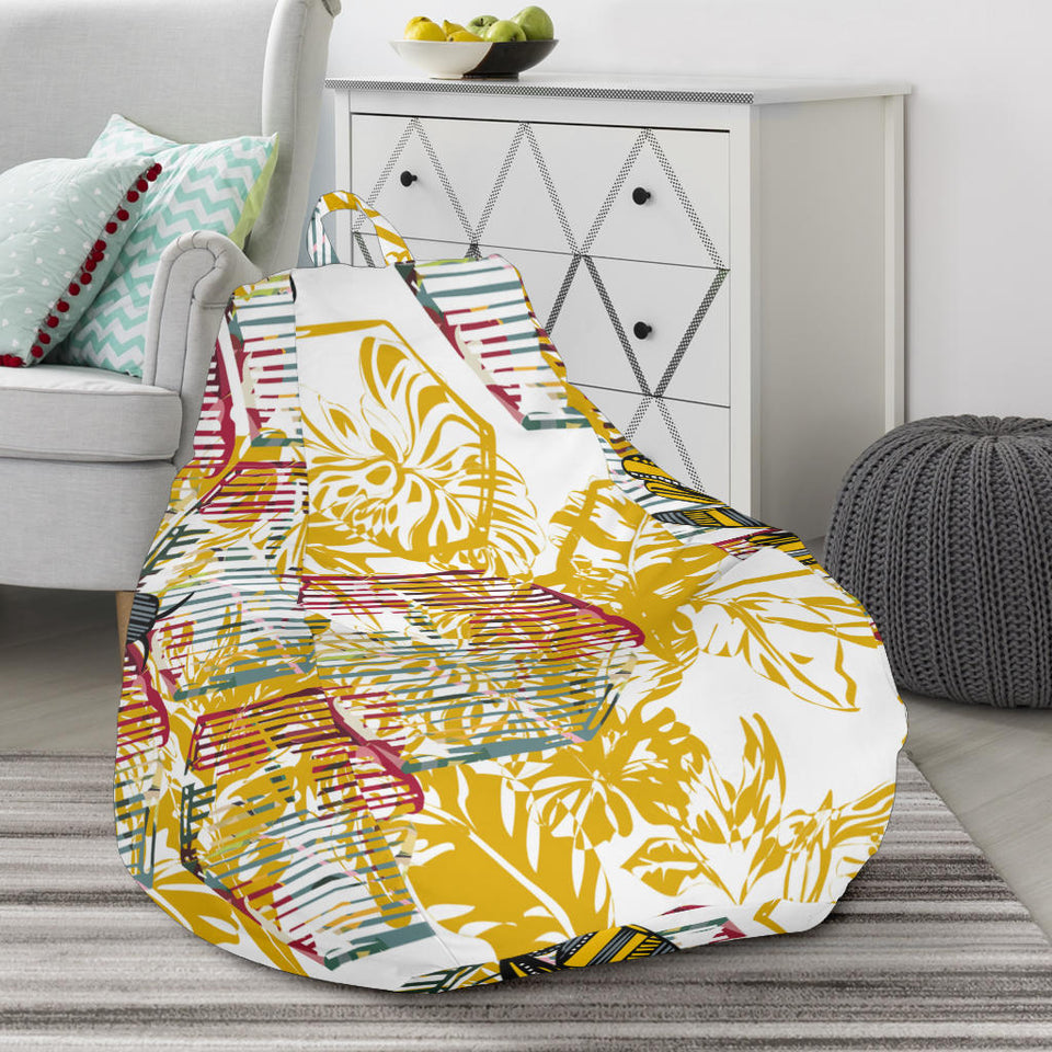 Cool Bee Honeycomb Leaves Pattern Bean Bag Cover