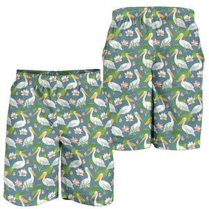 Pelican Pattern Print Design 04 Men Shorts