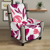 pink sketch tulip pattern Chair Cover Protector