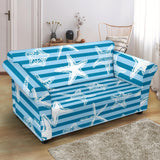 Starfish Blue Blackground Loveseat Couch Slipcover