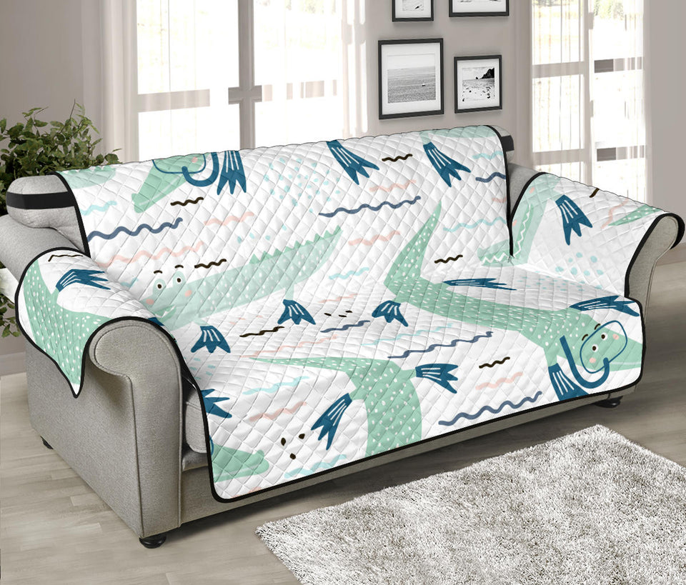 Crocodile diver pattern Sofa Cover Protector