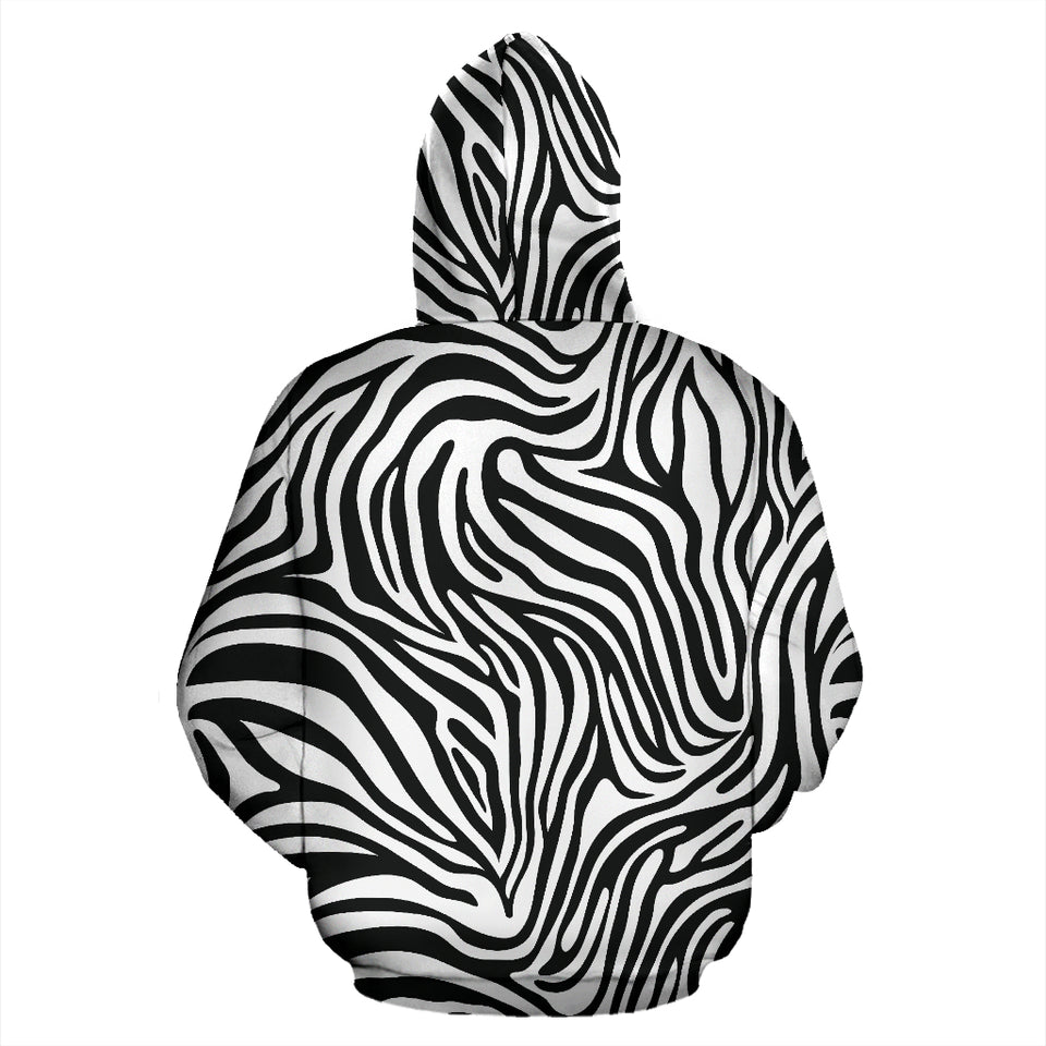 Zebra Skin Pattern Zip Up Hoodie