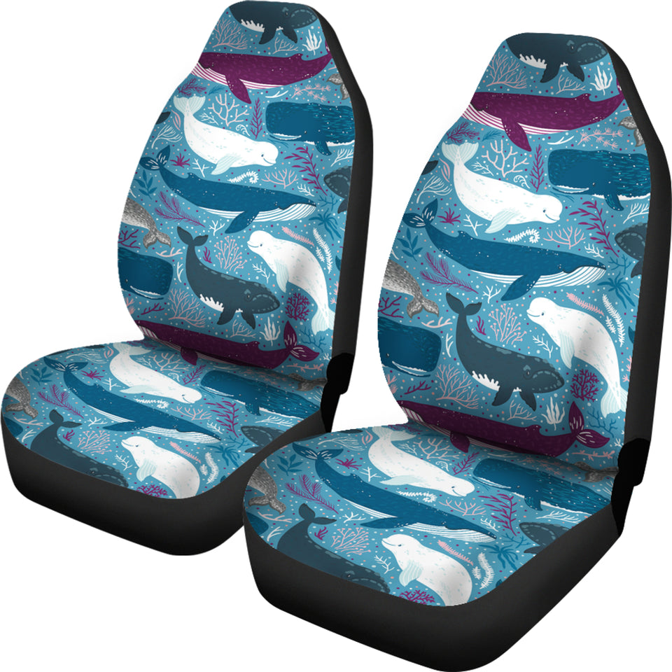 Whale Design Pattern  Universal Fit Car Seat Covers
