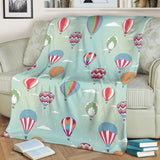 Hot Air Balloon Design Pattern Premium Blanket