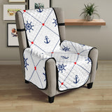 Anchor rudder nautical design pattern Chair Cover Protector