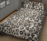 Leopard skin print pattern Quilt Bed Set