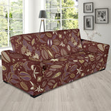 Coffee Bean Flower Pattern Sofa Slipcover