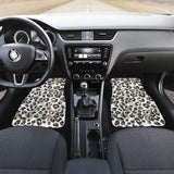Leopard Skin Print Pattern Front And Back Car Mats