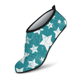 Vintage Star Pattern Aqua Shoes