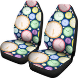 Colorful Clock Background Universal Fit Car Seat Covers