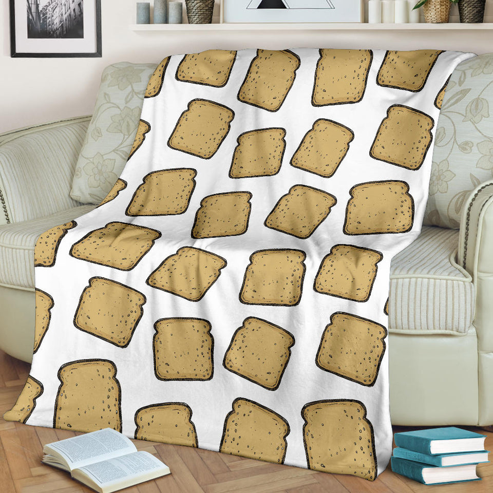 Bread Toast Pattern Print Design 03 Premium Blanket