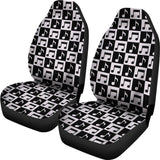 Music Notes Pattern Print Design 01 Universal Fit Car Seat Covers
