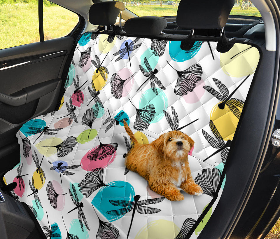 Dragonflies Ginkgo Leaves Pattern Dog Car Seat Covers