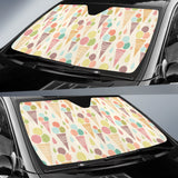 Ice Cream Cone Pattern Car Sun Shade